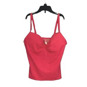 Victoria’s Secret Coral Pink Women’s Tankini Swim Top Underwire Push Up Bikini